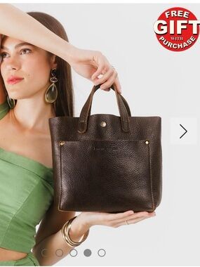 Portland leather mini crossbody tote bag